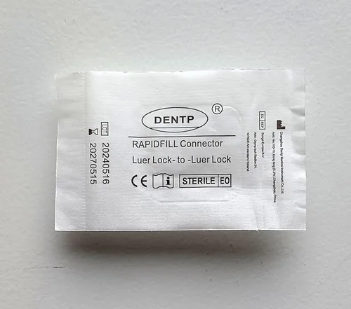 Vista 2 de hembra Luer Lock a hembra Luer Lock conectores de jeringa adaptadores 100/PK estéril Rapidfill FLL a FLL