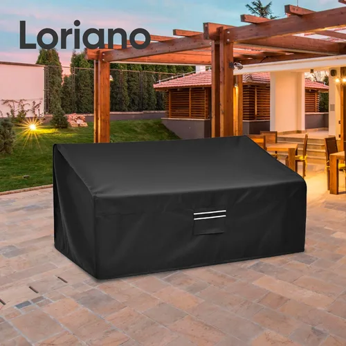 Vista 7 de Loriano Fundas de sofá de patio de 3 plazas, 100% impermeables, ajuste perfecto para fundas de sofá al aire libre, tela Oxford, muebles de patio