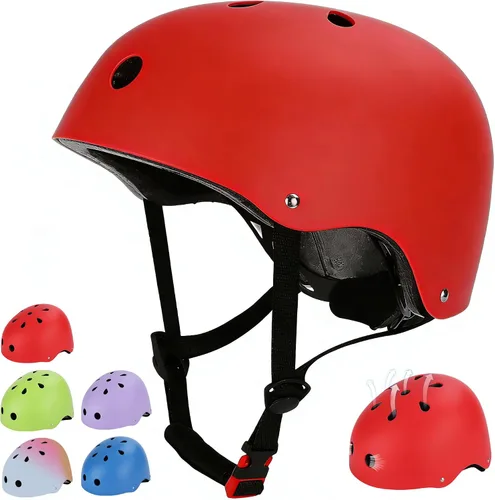 Vista 12 de Casco de bicicleta para niños, casco para niños y niñas de 1-3/2-4/3-5/5-8/8-14 años, ajuste ajustable y ligero, seguridad multideportiva