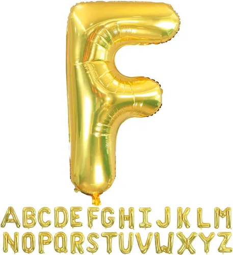 Vista 10 de Globos dorados de la letra A de 40 pulgadas, globos grandes del alfabeto A, helio dorado, de papel de aluminio de mylar, para decoración