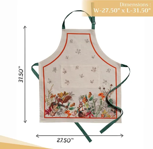 Vista 1168 de Maison d' Hermine Delantales para mujer con bolsillo, 100% algodón (27.50 x 31.50 pulgadas)