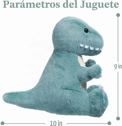 Vista 4 de TCBunny Peluche de dinosaurio bebé de 12 pulgadas, regalos para cumpleaños, San Valentín, Navidad (T-Rex, azul) (BPT-0008-BL)