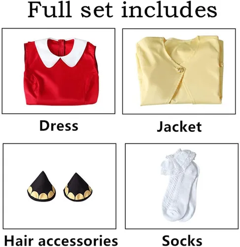Vista 6 de Disfraz de anime para cosplay de Halloween vestido de uniforme