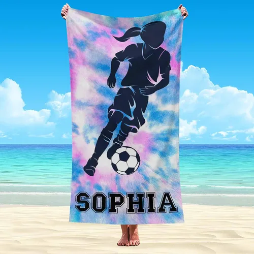 Vista 42 de Artsadd Toalla de playa personalizada para adultos, manta de playa personalizada de baloncesto con nombre inicial como regalo de fiesta para viajes