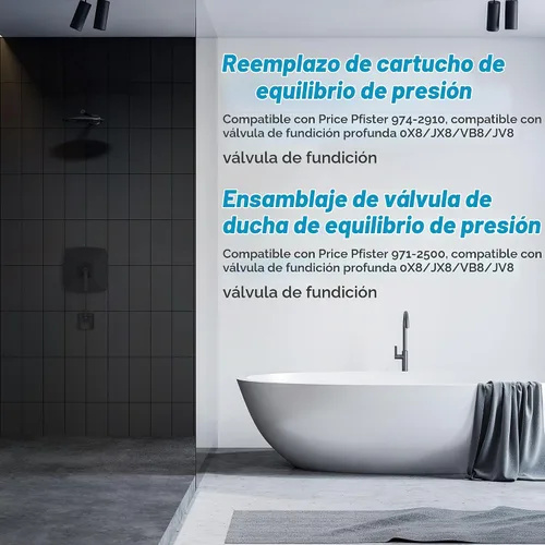Vista 4 de Dreyoo - Cartucho de equilibrio de presión de 2 piezas y conjunto de vástago de válvula