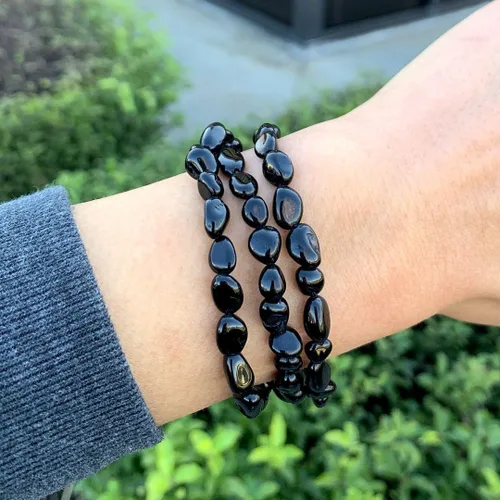 Vista 2 de Adabele 1pc Natural Stretch Gemstone Bracelet 5mm-8mm Free Form Bead 7 Inch 7.5 Inch Healing Crystal Engergy Quartz Chakra Jewelry Women Birthday