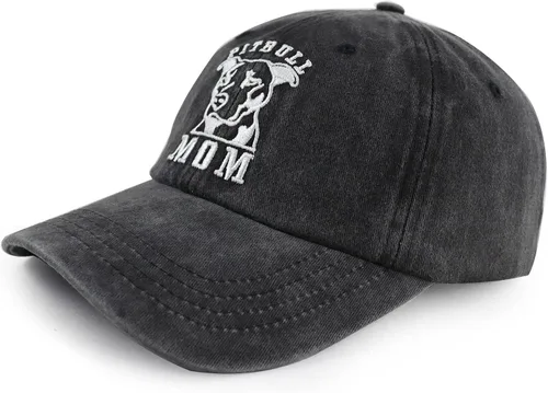 Vista 2 de Kamaple Proud Pitbull Mom Hipster - Gorra de béisbol ajustable para mujer, unisex