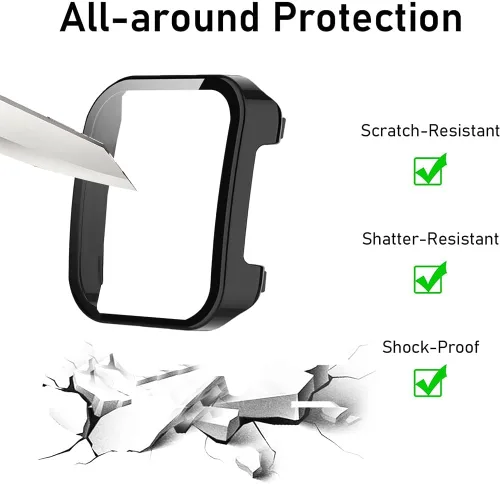 Vista 6 de Funda compatible con Amazfit Bip 5, Lamshaw Hard PC Case con protector de pantalla compatible con Amazfit Bip 5 Smart Watch