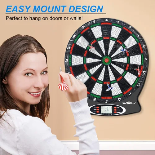 Vista 5 de Win SPORTS Juego de puntas blandas electrónicas, tamaño reglamentario para un partido amistoso, puntuación automática con interfaz de fácil
