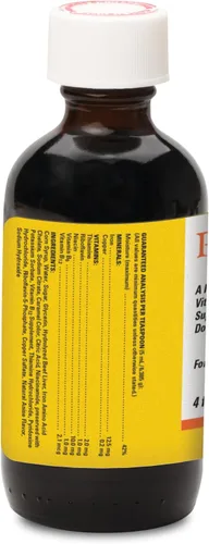 Vista 2 de Suplemento líquido de vitaminas y minerales para perros y gatos, sabor a hígado de res, 4 onzas