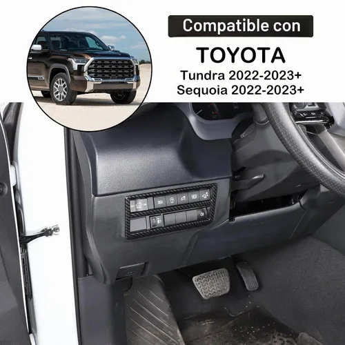 Vista 2 de Aunginsy Botón de interruptor de faros para coche, con cubierta de marco y embellecedor, compatible con Toyota Tundra/Sequoia 2022-2023 - Accesorios