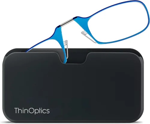 Vista 2 de ThinOptics Universal Pod - Lentes de lectura rectangulares con funda para teléfono