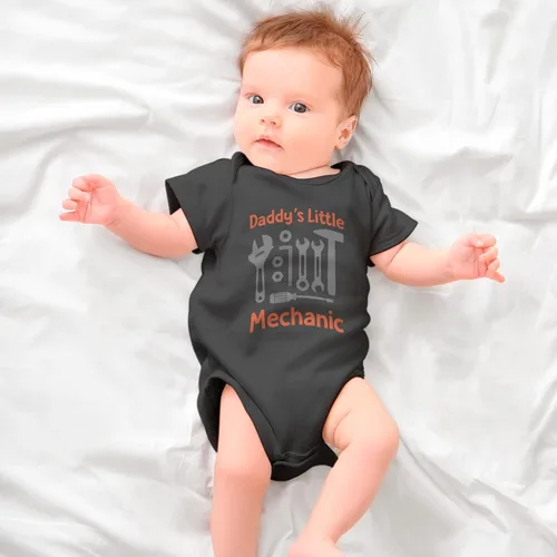 Vista 3 de EGDKids - Body de bebé con cita mecánica para papá, color negro (R45)