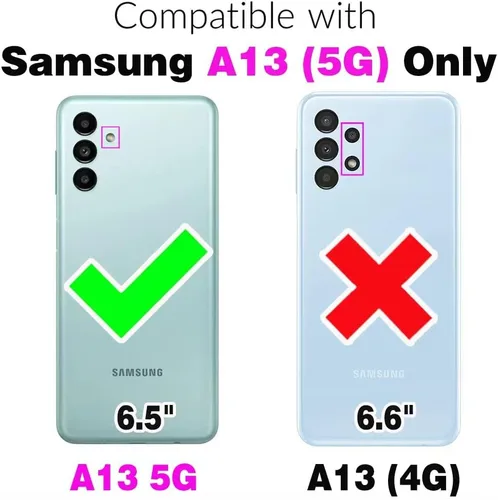 Vista 2 de Asuwish Funda de teléfono para Samsung Galaxy A13 5G, a prueba de golpes, protección de cuerpo completo, resistente, híbrida, de doble capa