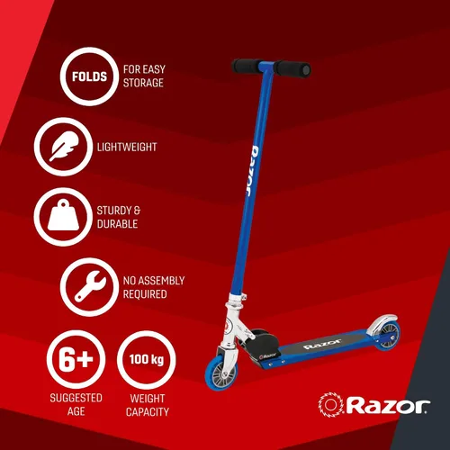 Vista 2 de Razor S Sport Kick Scooter for Ages 6+, Foldable, Supports Riders Up to 100KG (220 Lbs)