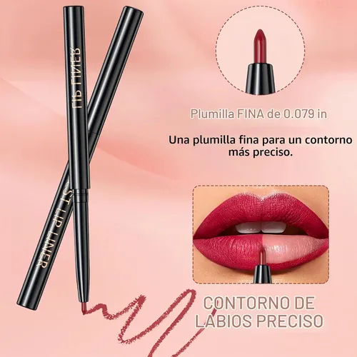 Vista 7 de MAEPEOR Kit de labios todo en uno, 3 en 1, delineador de labios suave y lápiz labial con lápiz labial líquido de terciopelo mate, brillo labial