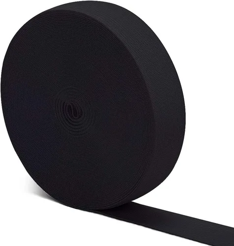 Vista 10 de Airisoer Banda elástica de 1/2 pulgada para costura, bandas elásticas de alta elasticidad de 12 yardas para cinturas, pantalones, ropa y Negro