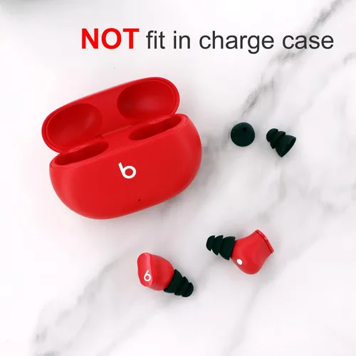 Vista 7 de 9 pares compatibles con Beats Studio Buds + / Fit Pro/WF-1000XM5 / WF-1000XM4 de triple brida, silicona reductora de ruido con orificio de conector