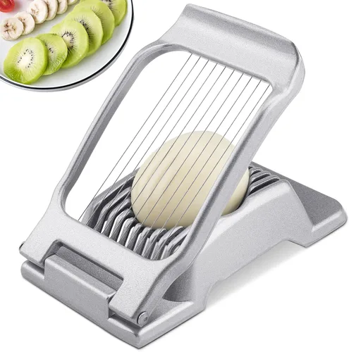 Vista 9 de Cortador de Huevos, Cortador de Huevos BIBURY para Huevos Duros, Cortador de Huevos de Alta Resistencia para Huevo, Fresa, Seta, Fruta Suave