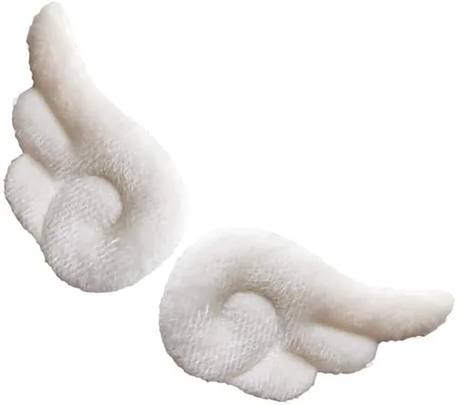 Vista 2 de GSHLLO 20 alas de ángel de peluche Kawaii para manualidades, accesorios para el cabello