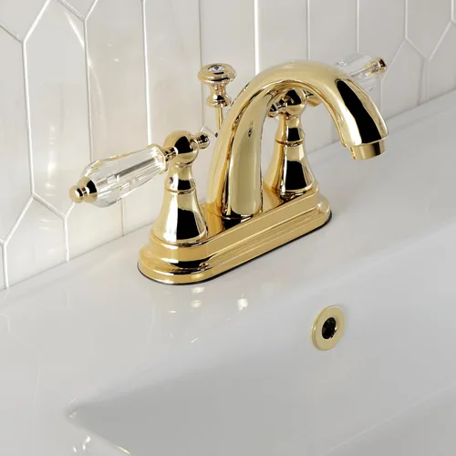 Vista 4 de Kingston Brass KS7612WLL Grifo de baño central de 4 pulgadas, latón pulido
