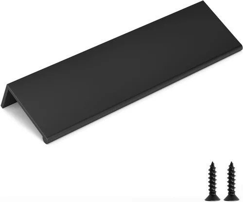 Vista 17 de Goldenwarm - Paquete de 10 tiradores negros de 2-1/2 pulgadas con borde de dedo, tiradores para cajones de cocina, color negro mate, manijas