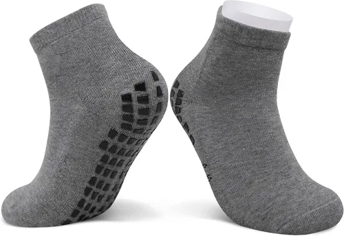 Vista 6 de Raigoo Calcetines de agarre para niños (de 4 a 16 años), calcetines deportivos acolchados para hospital, para niños y niñas