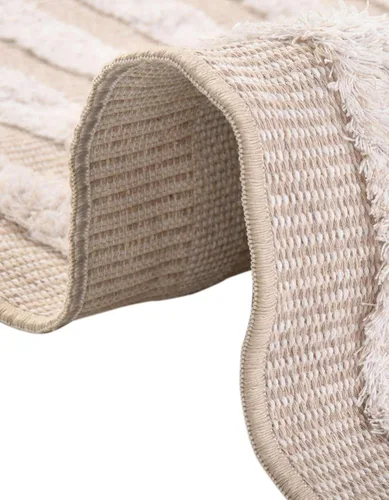 Vista 9 de Unique Loom Casa Collection Toluca - Alfombra rectangular de 2 pies 3 x 3 pies, color beige y marfil
