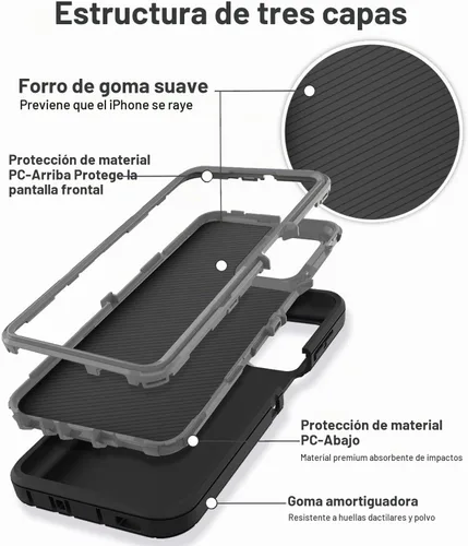 Vista 5 de Para Samsung Galaxy A32 5G Caso,Funda a prueba de golpes a prueba de polvo para iPhone Samsung Galaxy A32 5G (negro)