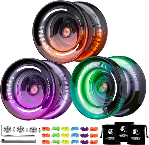 Vista 14 de MAGICYOYO K2 Responsive Yoyos para niños de 8 a 12 años, paquete de yoyo profesional de doble función con función de giro de dedo, yoyo profesional