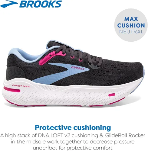 Vista 2 de Brooks Zapatillas Ghost Max Cushion Neutral para correr y caminar para mujer