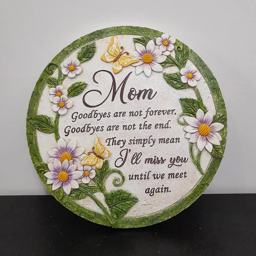 Vista 3 de INSPIAMZUE Piedra conmemorativa para mamá, hasta que nos encontremos de nuevo, regalo de recuerdo para mamá para el duelo, regalo de condolencia por