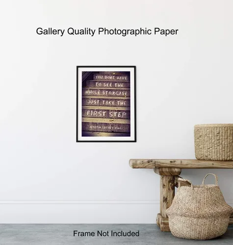 Vista 8 de Martin Luther King, MLK, Arte de Pared con Cita Motivacional - Póster Inspiracional, Imagen - Excelente Decoración para el Hogar u Oficina o Regalo