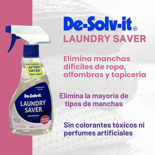 Vista 2 de De-Solv-it Orange-Sol - Protector de lavandería, removedor instantáneo de manchas para lavandería, cabello y piel seguro (12 onzas)