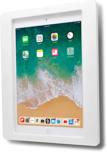 Vista 8 de Carcasa VESA acrílica antirrobo para Apple iPad mini 1/2/3 con kit de montaje en pared y cable de carga en ángulo de 90 grados