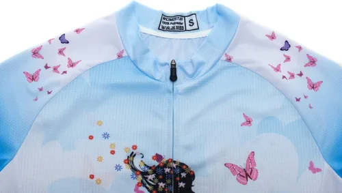 Vista 4 de JPOJPO Camiseta de ciclismo para mujer, de secado rápido, transpirable, reflectante, S-2XL