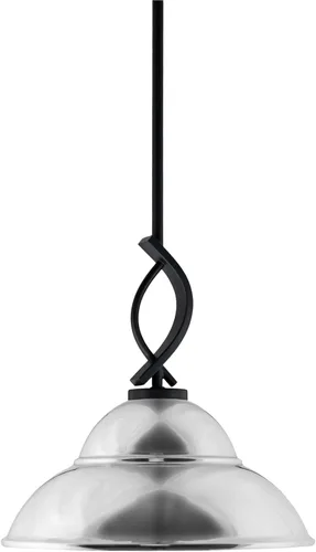 Vista 21 de Toltec Lighting Cavella Stem Colgado Mini colgante, acabado grafito, vidrio de muselina blanca de 4 pulgadas
