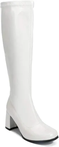Vista 3 de LIURUIJIA Botas Go Go para mujer sobre la rodilla, talón con cremallera, XZ-YX-01-XK