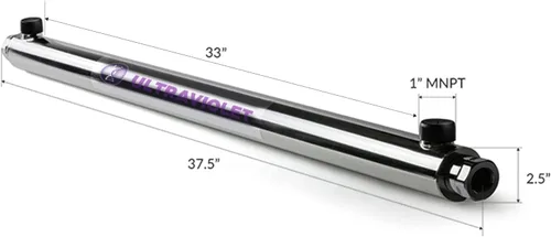Vista 2 de iSpring UVF55FS - Filtro de agua UV para toda la casa, entrada/salida MNPT