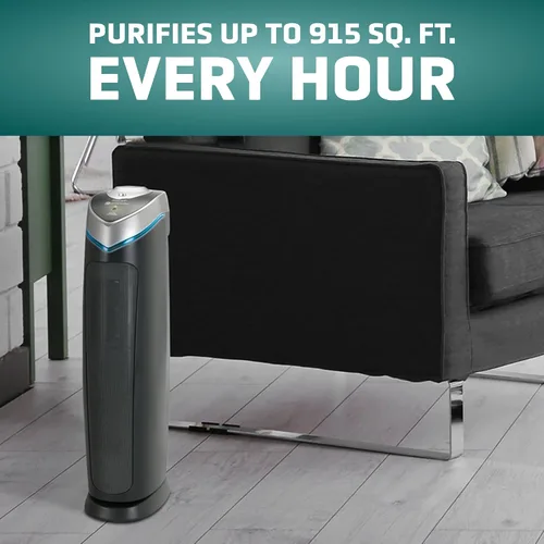 Vista 4 de GermGuardian Purificador de aire HEPA 3 en 1 para el hogar, habitaciones grandes de hasta 915 pies cuadrados con filtro de aire HEPA, luz UV-C