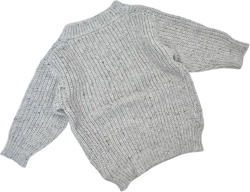 Vista 7 de Suéter de punto grueso de algodón de gran tamaño para bebés y niñas