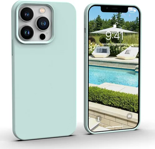 Vista 11 de IceSword Funda compatible con iPhone 13 Pro de 6.1 pies, funda delgada de silicona líquida a prueba de golpes, suave antiarañazos, bonita protección