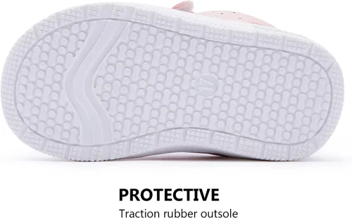Vista 6 de BMCiTYBM Zapatos de bebé para niños y niñas, zapatos para caminar para niños pequeños, zapatos ligeros antideslizantes para 6, 9, 12, 18, 24 meses