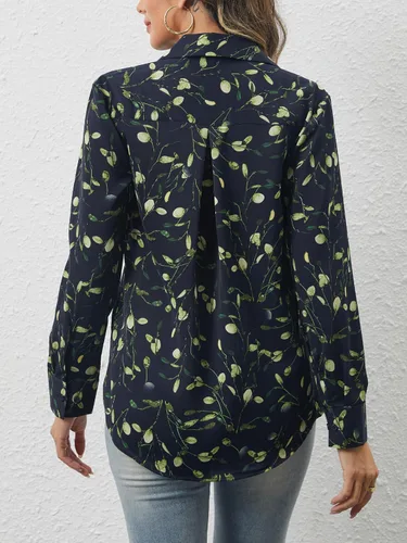 Vista 2 de Camisas de manga larga con botones para mujer, básicas, clásicas, suaves, con cuello a la moda, elegantes y casuales