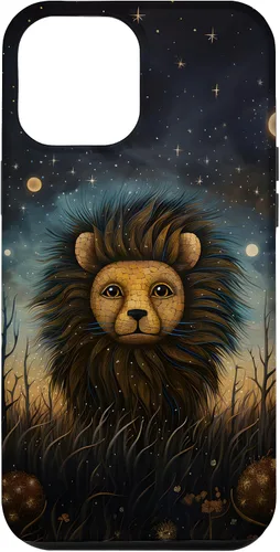 Vista 25 de iPhone 16 Lion at Twilight Lindas estrellas de león en la noche