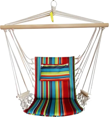 Vista 9 de Backyard Expressions - Columpio reversible para colgar – máximo 275 libras – Barra esparcidora de madera – para cualquier espacio