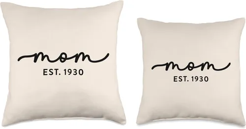 Vista 3 de Mom Est 1930 Custom Mom Personalized Mother’s Day Customized Throw Pillow