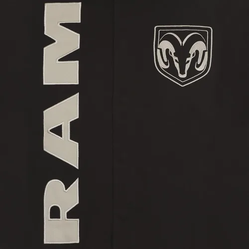 Vista 5 de JH DESIGN GROUP Chaqueta Dodge RAM para hombre, un abrigo de sarga clásico bordado