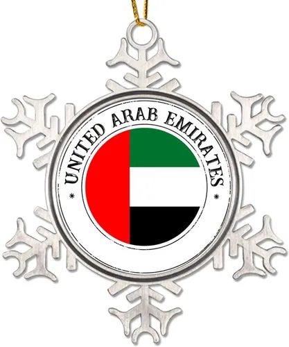 Vista 12 de Bandera de Argelia, adorno de Navidad para niños, bandera nacional, silueta de Argelia, decoración de Navidad, copo de nieve, adorno de metal