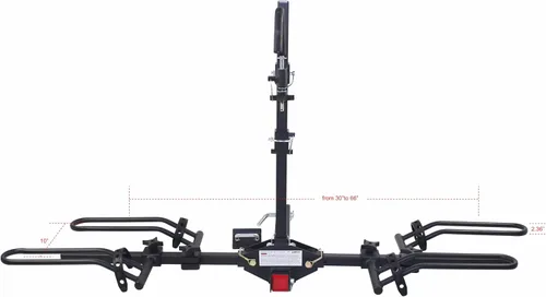 Vista 2 de MaxxHaul Soporte de plataforma para 2 bicicletas, solo receptor de 2 pulgadas, capacidad de 75 libras, compatible con bicicletas eléctricas